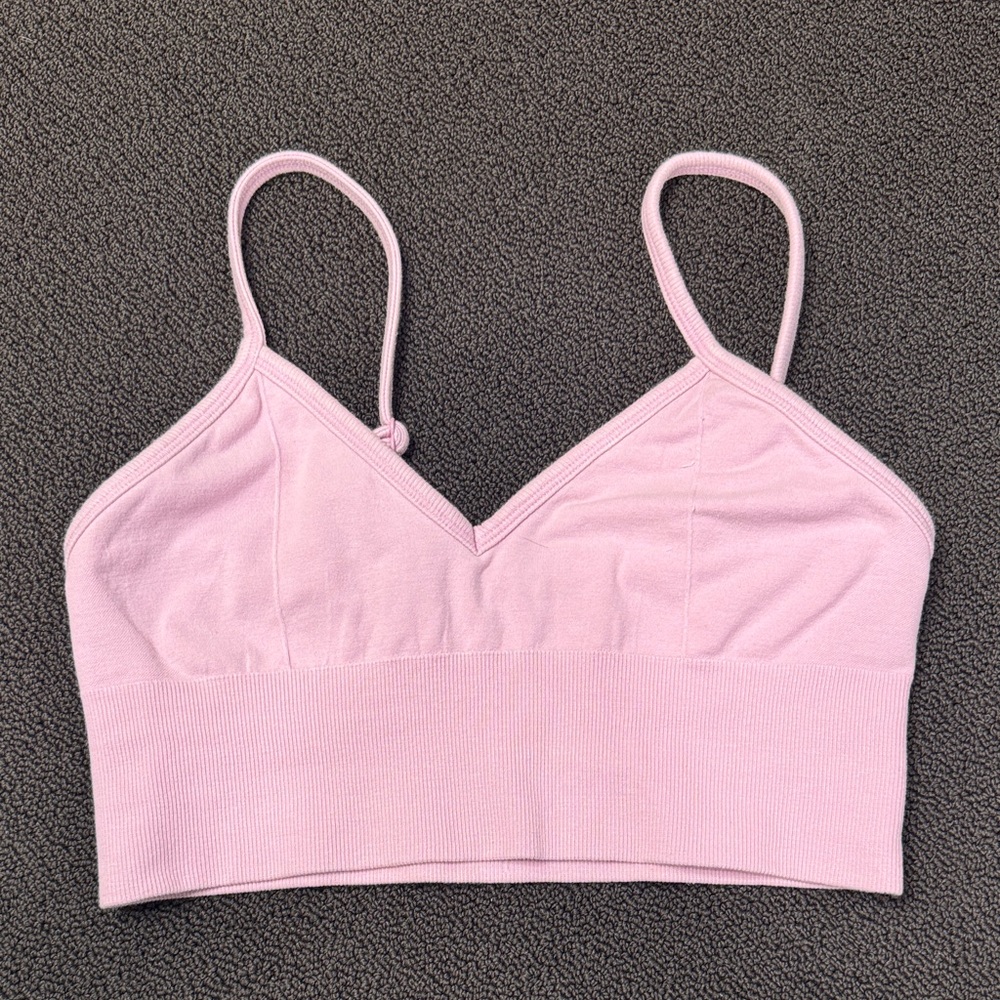 ALO Yoga Light Pink Seamless Bralette